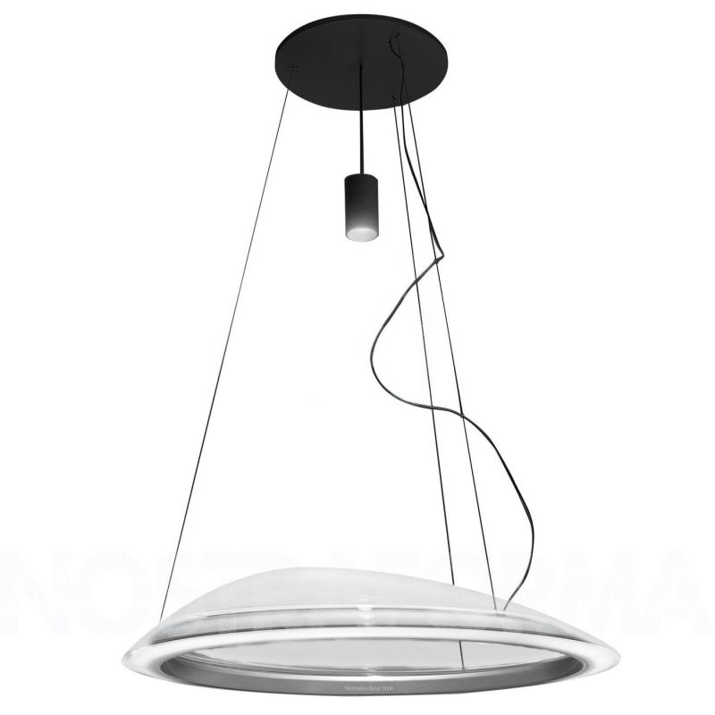 ARTEMIDE | AMELUNA | PENDELLEUCHTE MIT SCHWARZEM BALDACHIN IN HELLEN RAUM | LEUCHTEN LUKASSEN LICHTDESIGN
